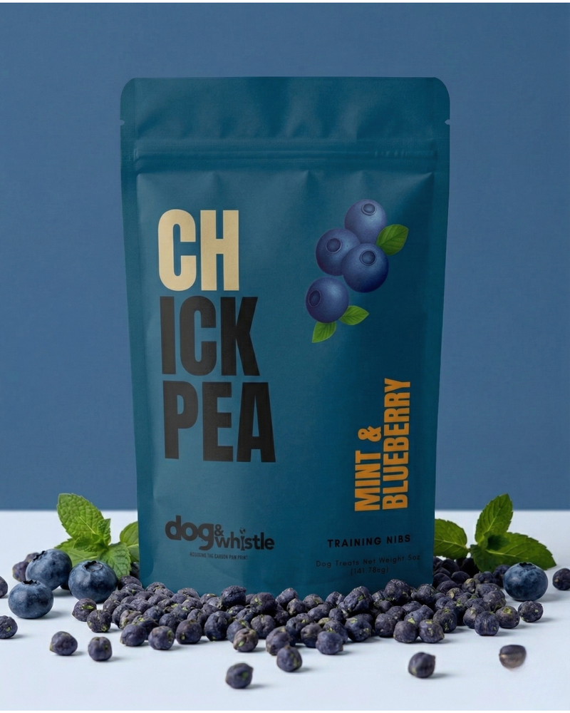 Mint & Blueberry Dog Treats - dehydrated dog training treats for fresh breath