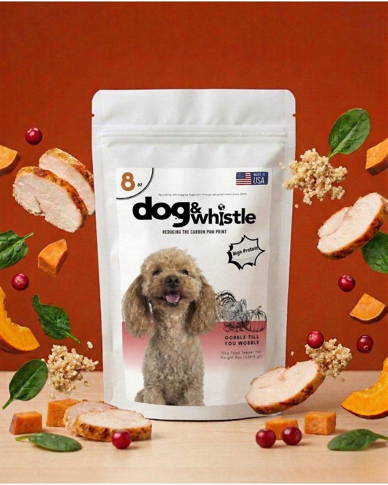 Gobble Till You Wobble Meal Topper - healthy dog food topper with dehydrated turkey