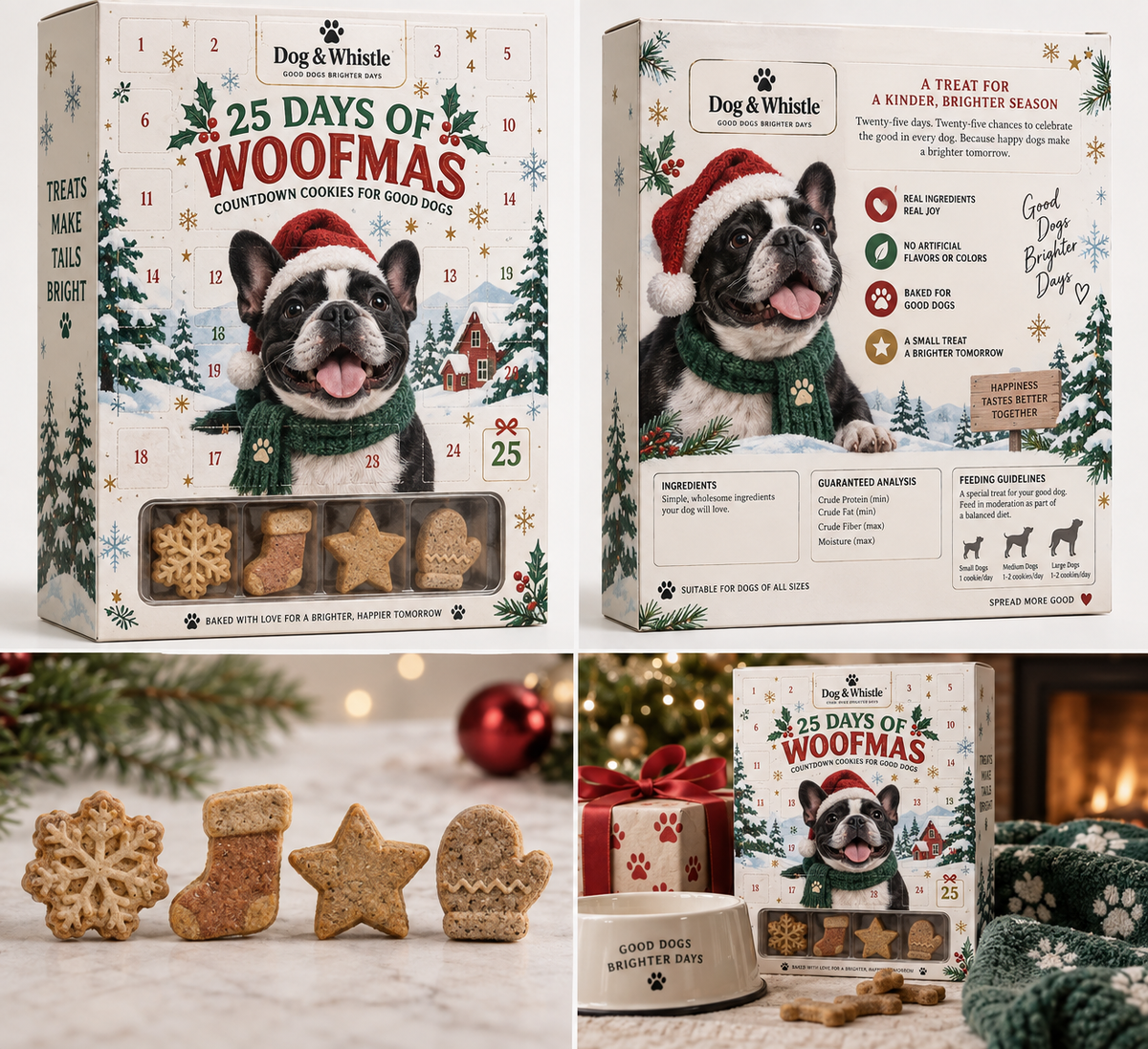 Dog & Whistle 25 Days of Woofmas countdown cookie box