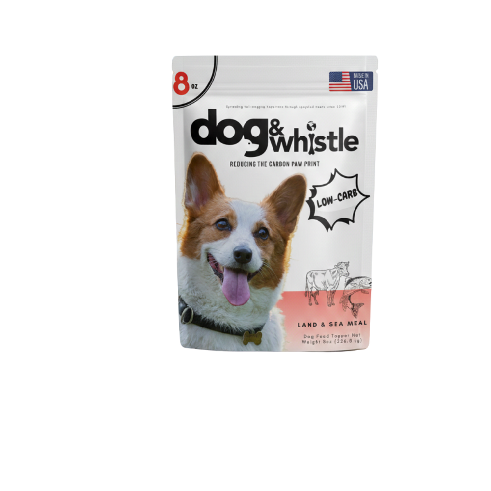 Fresh dog food – Land & Sea Meal upcycled ingredient label – Dog & Whistle Pet Wellness