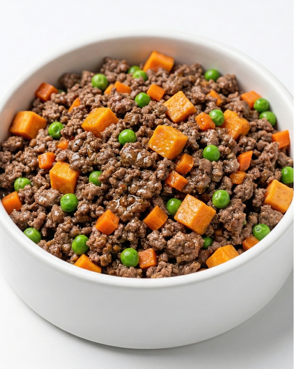 Human grade dog food – Sirloin Meal lifestyle photo with happy dog – Dog & Whistle Pet Wellness